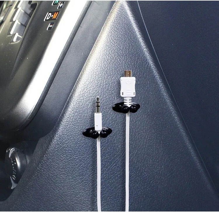 8 шт./партия авто крепежные зажимы автомобильная проводка зажим USB кабель