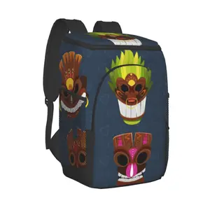 refrigerator bag cool tribal masks soft large insulated cooler backpack thermal fridge travel beach beer bag free global shipping