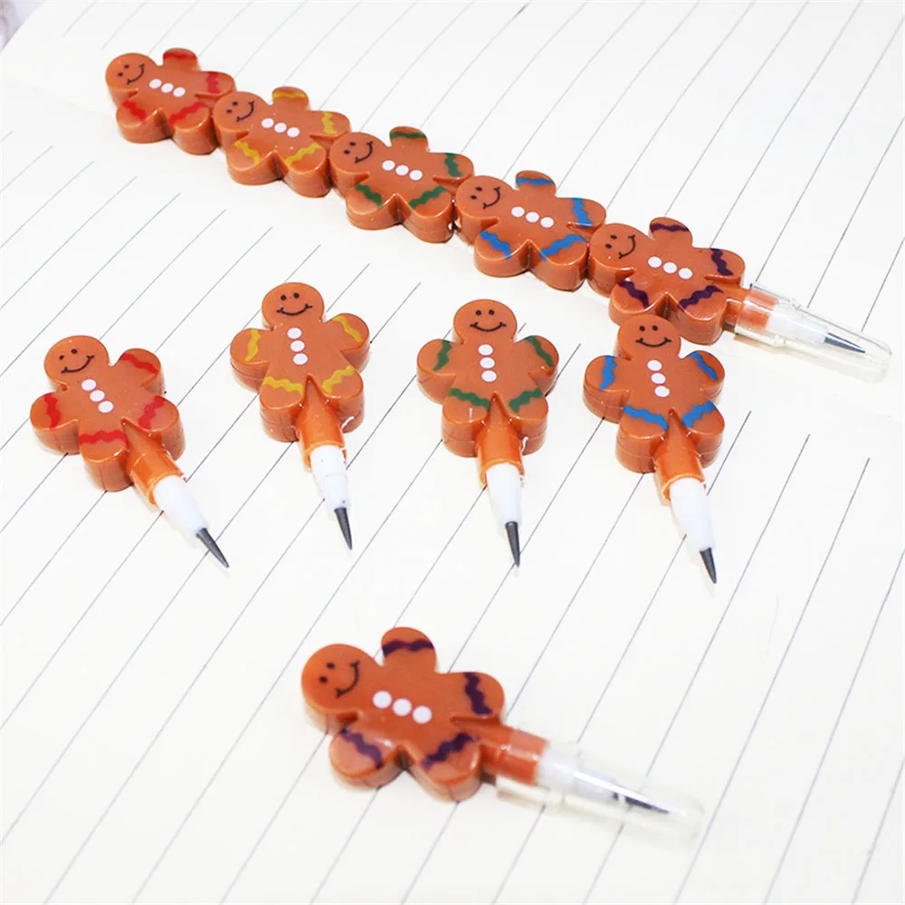 2pcs Non-sharpening Snowman Pencils Pen Cap Students Writing Pens School Stationery Pencil for Kids Christmas Office Supplies | Канцтовары
