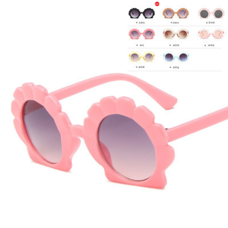 Модные солнцезащитные очки в форме ракушки для детей 2020 корейские многоугольные