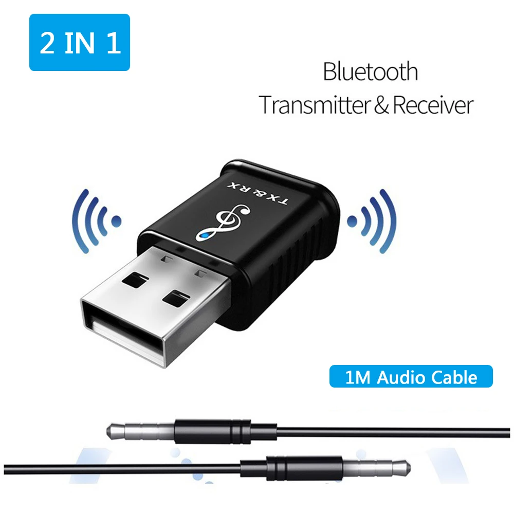 2 в 1 Bluetooth 5 0 аудио приемник Wi Fi передатчик стерео AUX RCA USB 3 мм разъем для ТВ ПК