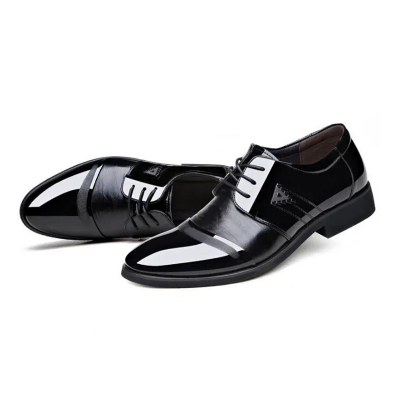 2018 кожаные Мужские модельные туфли мужские модные на плоской подошве с круглым