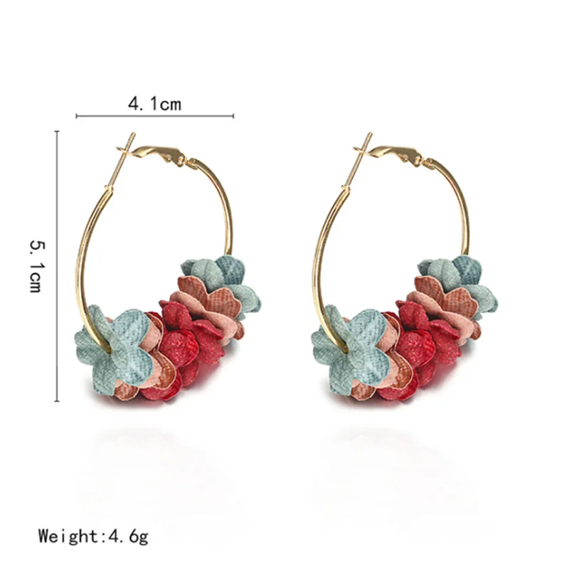 

Earrings Trendy 2020 Korean Jewelry Alloy Green Blue Black Red Khaki Multicolor Six Statement All-Match Accesories For Women