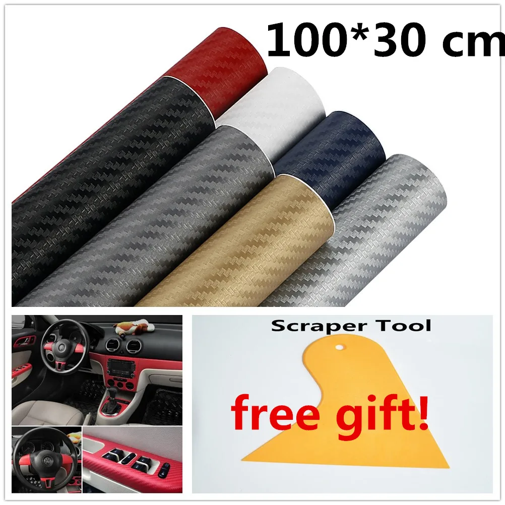 Мотоциклетные 127 см 3D 5D автомобильные виниловые наклейки из углеродного волокна