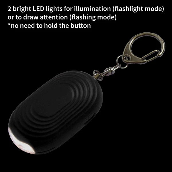 

Personal Protection Alarm Keychain - 130 DB Loud Sonic Siren Device with Flashlight to Increase Safety - Emergency Alert Whistle
