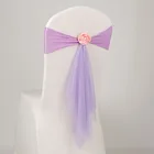 Свадебное украшение, стул, задняя часть стула, искусственный цветок с розовым шариком, Свадебный раскладной стул, створки, 10 шт.