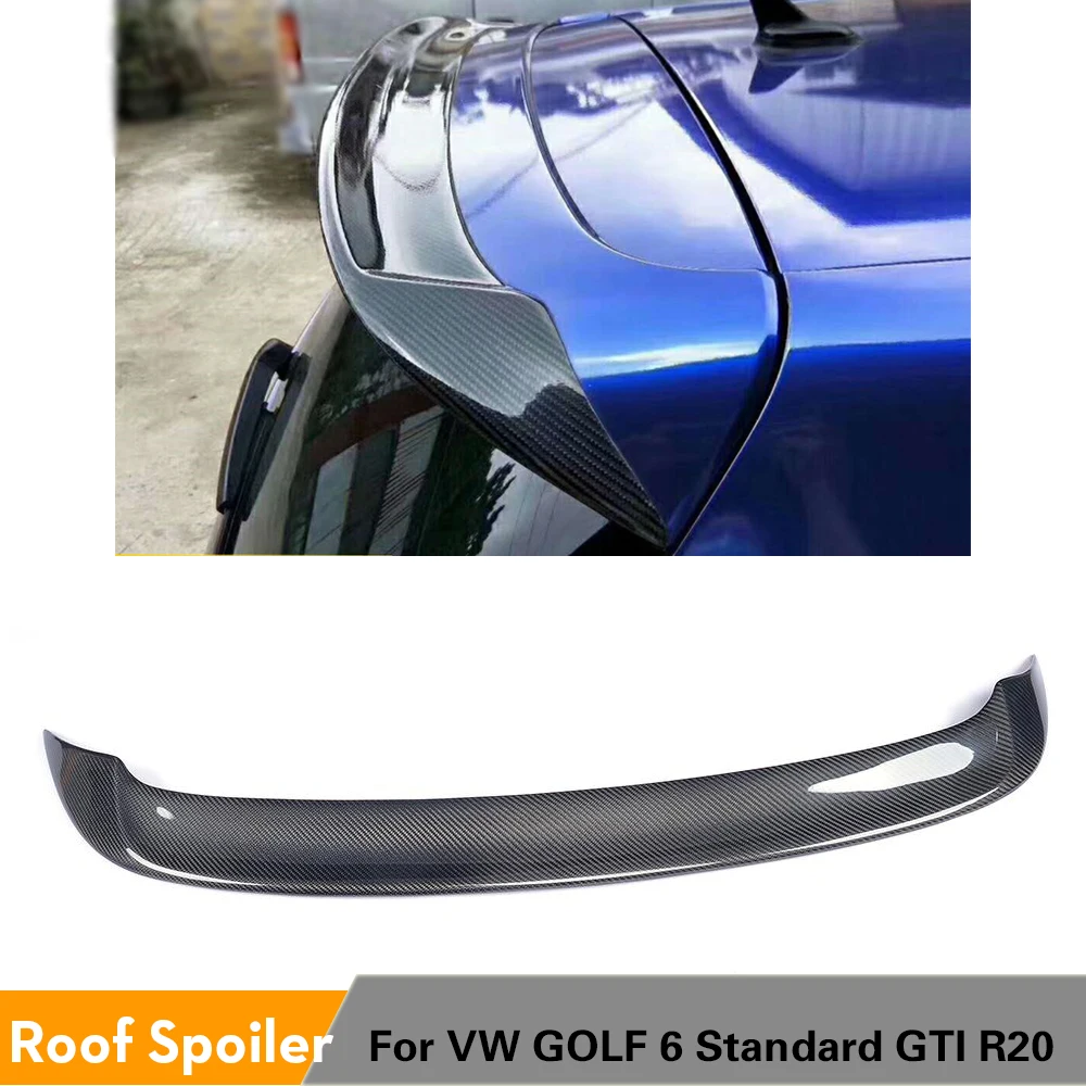 Спойлер на заднюю крышу из углеродного волокна для Volkswagen VW Golf 6 MK6 VI Standard GTI R20 2010 2013