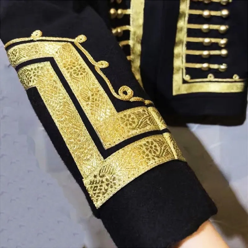 Мужской Блейзер в дворцовом стиле Клубные сценические костюмы однобортный