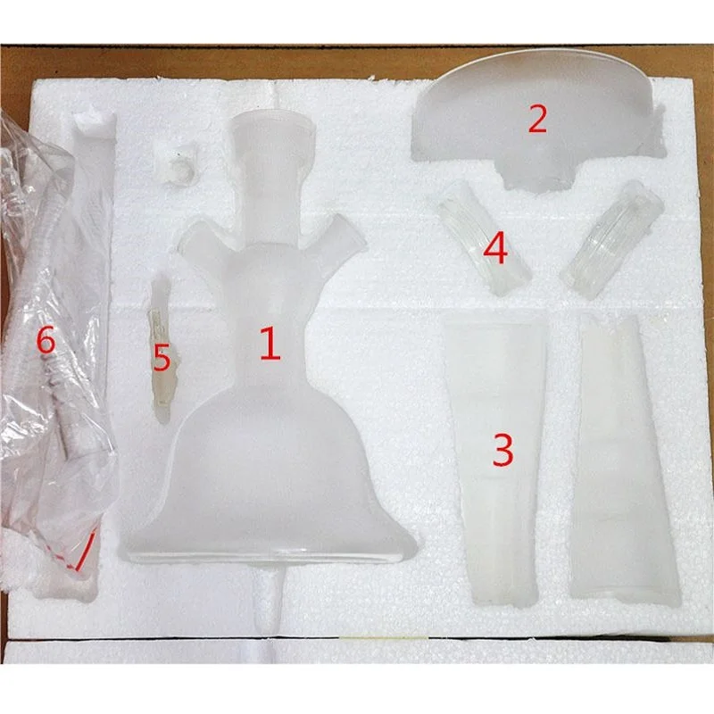 

Glass Bottle Hookah Flask Set Complete Shisha Narguile Chicha Water Pipe Plastic Hose with Glass Bowl&spacer Accessories