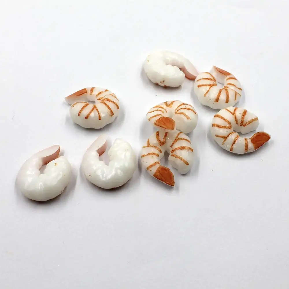 10 шт. имитация креветки кавайная Миниатюрная модель хвост для изготовления