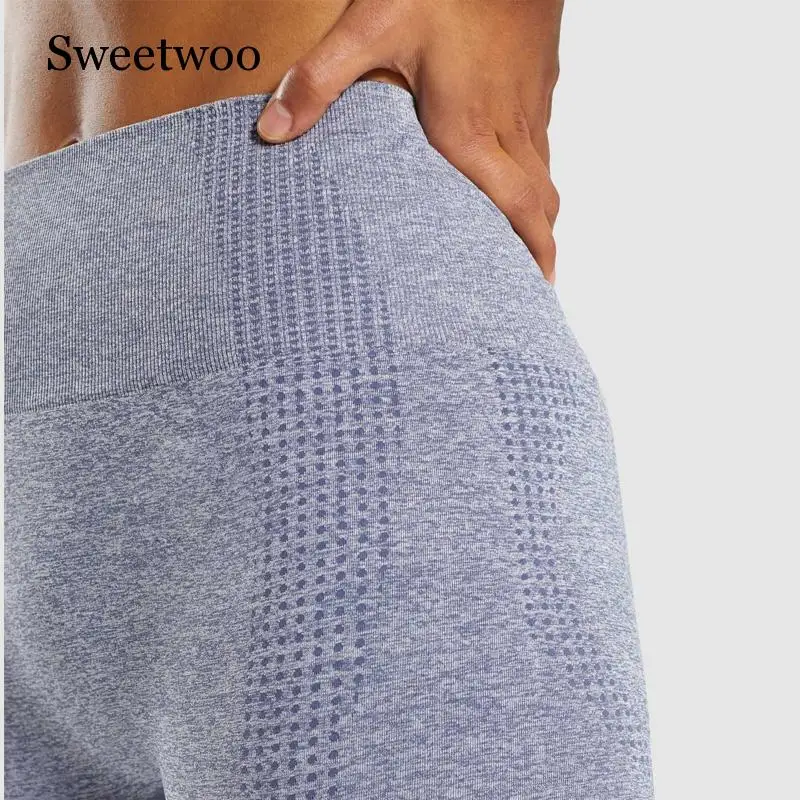 Бесшовные леггинсы с высокой талией спортивные штаны для фитнеса и йоги