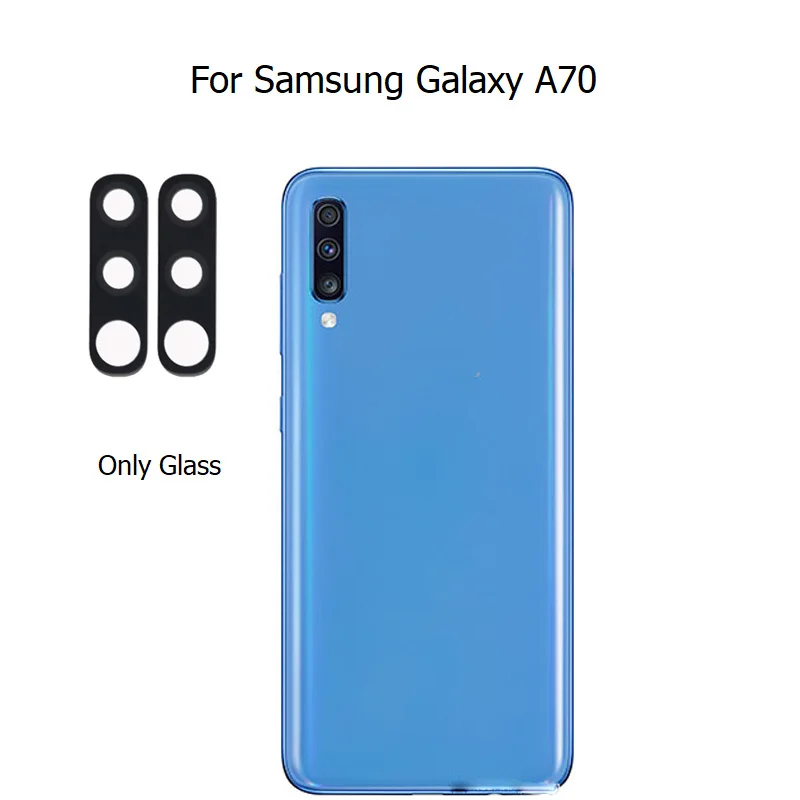 

100Pcs New Back Rear Camera Glass Lens With Adhesive Sticker For Samsung Galaxy A70 Replacement