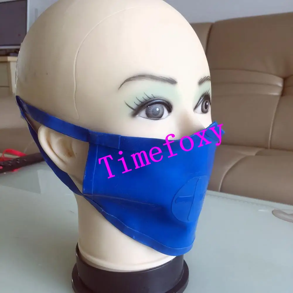 

100% Latex Mask Sexy Hood Mask Back Halloween hood mask Rubber face mask party mask latex fetish mouth mask sexy mask