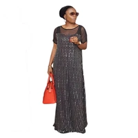 new african womens clothing dashiki fashion party very hot drilling and sequins shining long dresses for lady size l xl