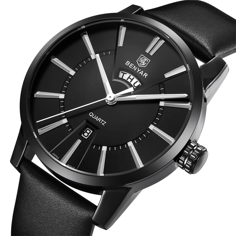 

Men Quartz Military Watch Waterproof Simple Big Dial Analog Clock Male Leather Business Sports Watches For Men Relogio Masculino