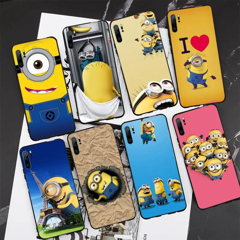 

Cute Cartoon Miniones Yellow Phone Case for Samsung Galaxy J2 J4 J5 J6 J7 J8 Note5 7 8 9 10 20 prime plus lite ultra pro cover