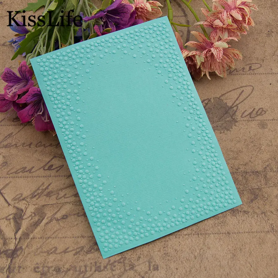 1 упаковка прямоугольная рамка круглые точки пластиковые папки для тиснения