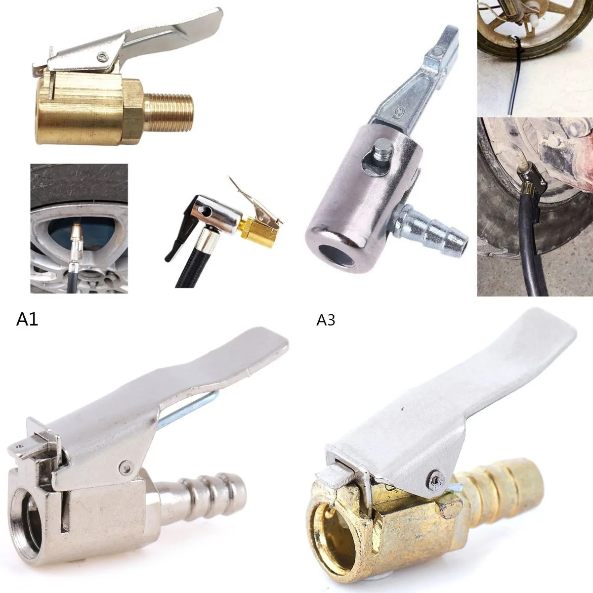 

1 шт. портативный надувной насос 6 мм-8 мм воздушный патрон для автомобильных шин насос клапан Соединительный зажим адаптер автомобильный ла...