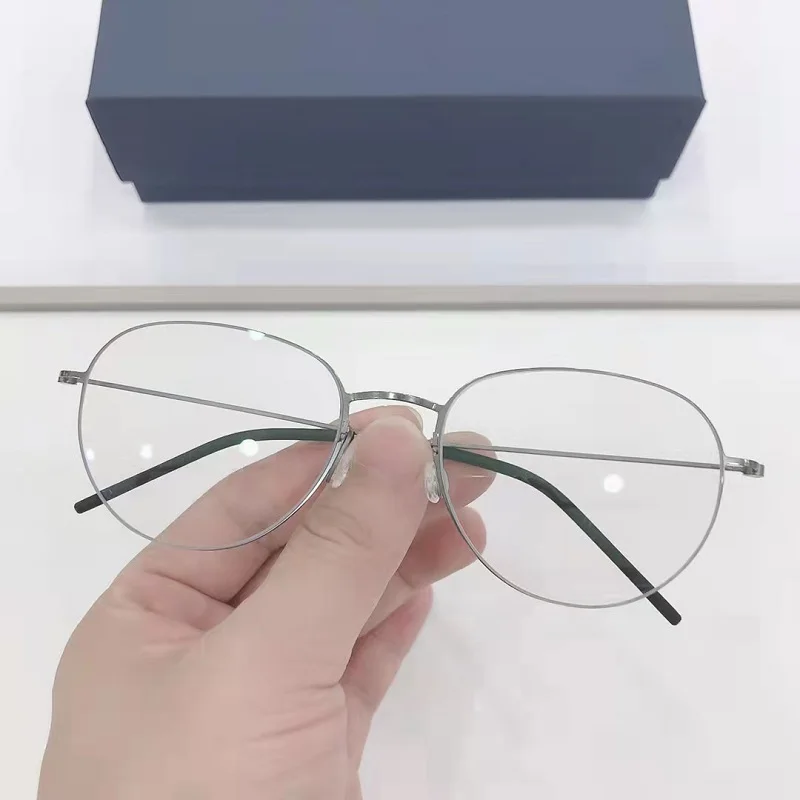 Оправа для очков из чистого титана мужчин и женщин брендовые круглые