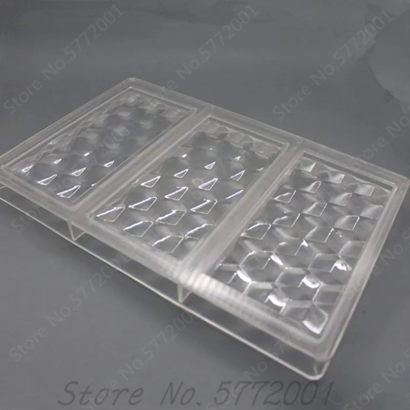 Тройная форма для шоколада из поликарбоната сахарного конфет формаса