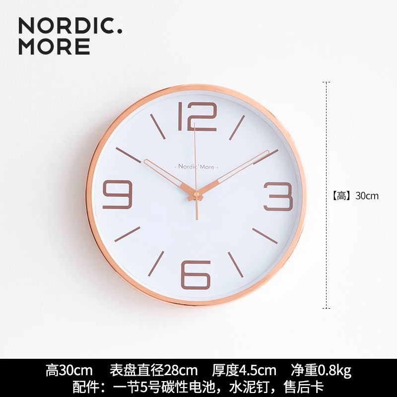 

Classic Glass Wall Clock Digital Cute Luxury Living Room Wall Clock Nordic Design Orologi Da Parete Home Accessories EA60WC