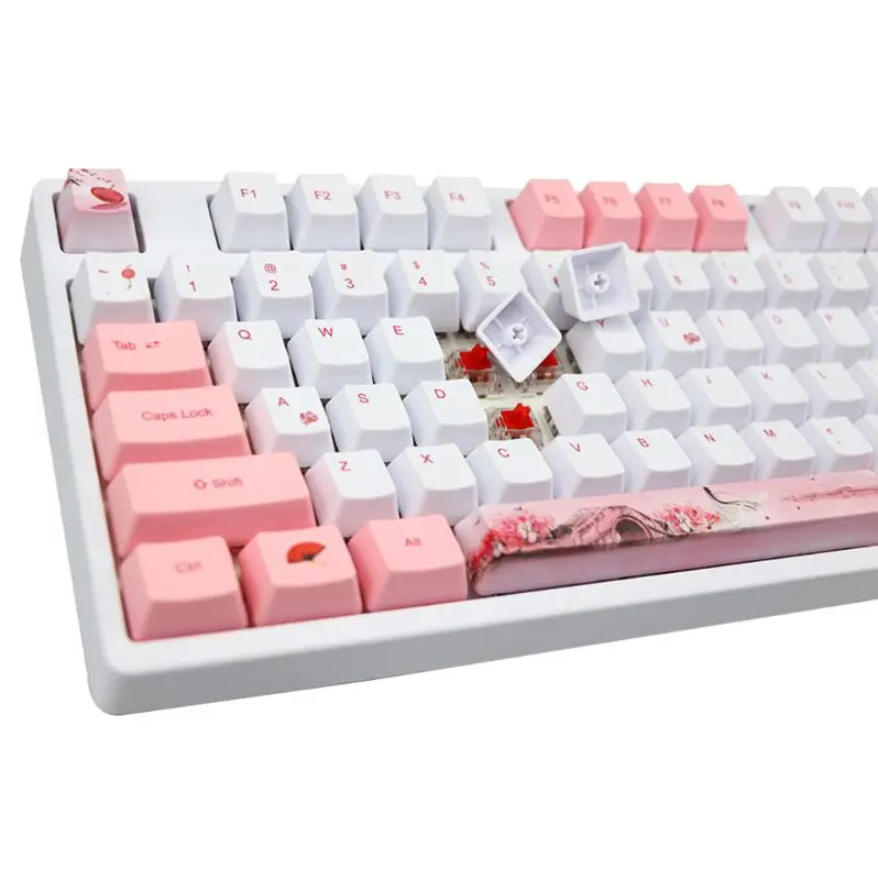 Полный комплект шапок для ключей PBT от OEM 108 + 14 механические колпачки клавиатуры