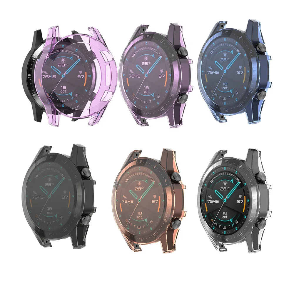 Всесторонний защитный чехол для часов HUAWEI Watch GT2 46 мм аксессуары экрана от