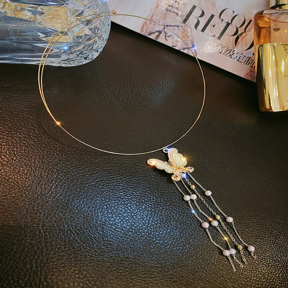 

Vintage Necklace All-Match Neck Chain Designed Neck Pendant Neck Jewelry Golden