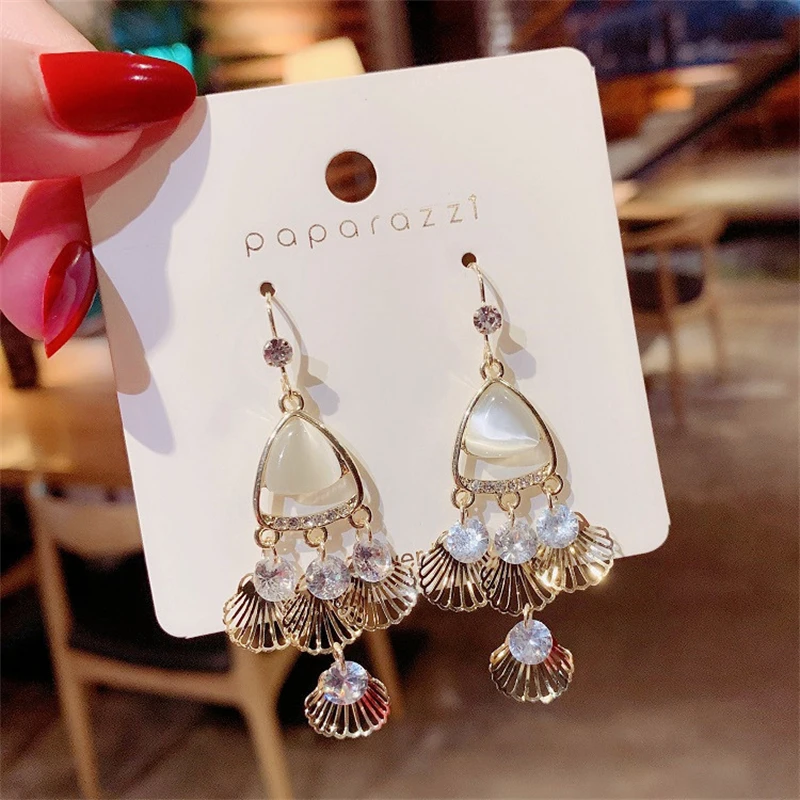 Женские серьги-гвоздики в стиле ретро серьги с длинными подвесками виде темных