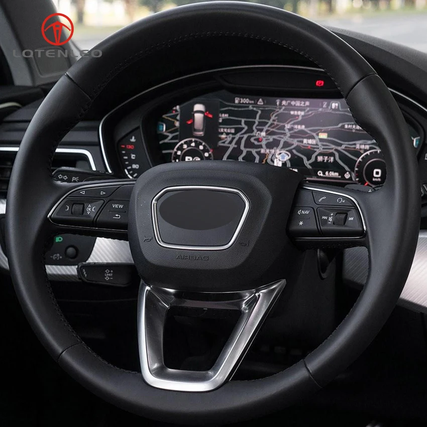 Чехол на руль LQTENLEO из искусственной кожи для Audi A4 Allroad 2017 2018 Q3 Q8 2019 Q5 SQ5 Q7 2016 2019|Чехлы