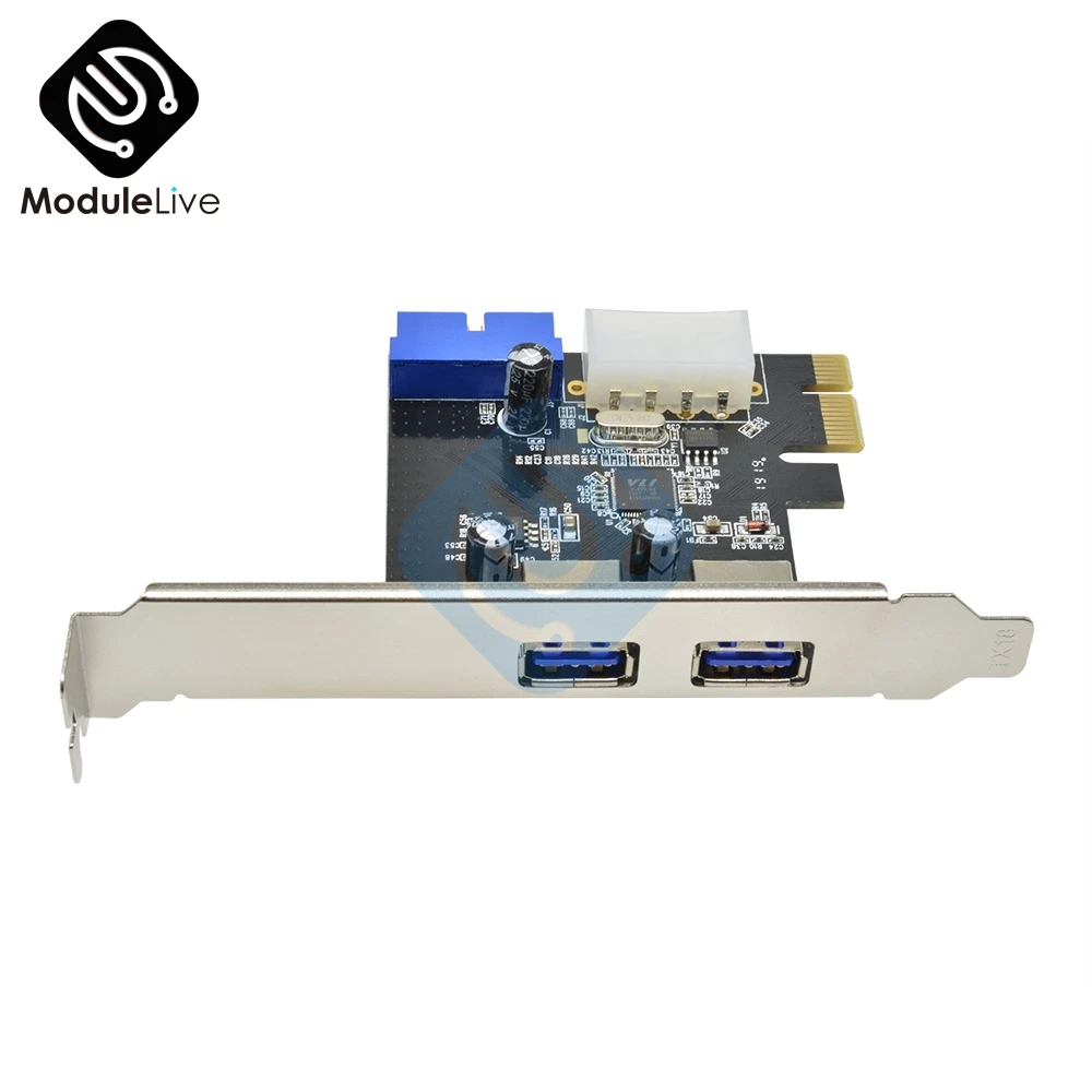 PCI 2 порта Экспресс USB 3 0 передняя панель с 4 контактным и 20 адаптером платы