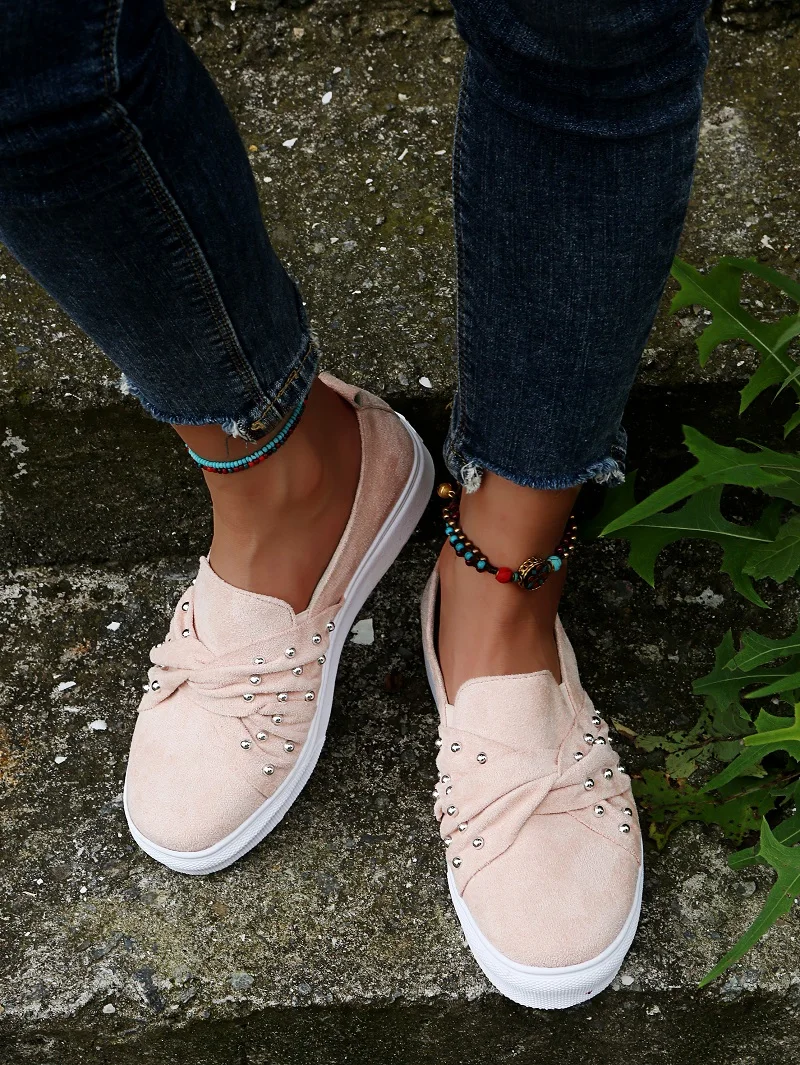 

Canvas Sneakers Women Casual Shoes Platform Bandage Cross Beads Flats Heel Round Toe Espadrilles Loafers Shoes Zapatos Mujer