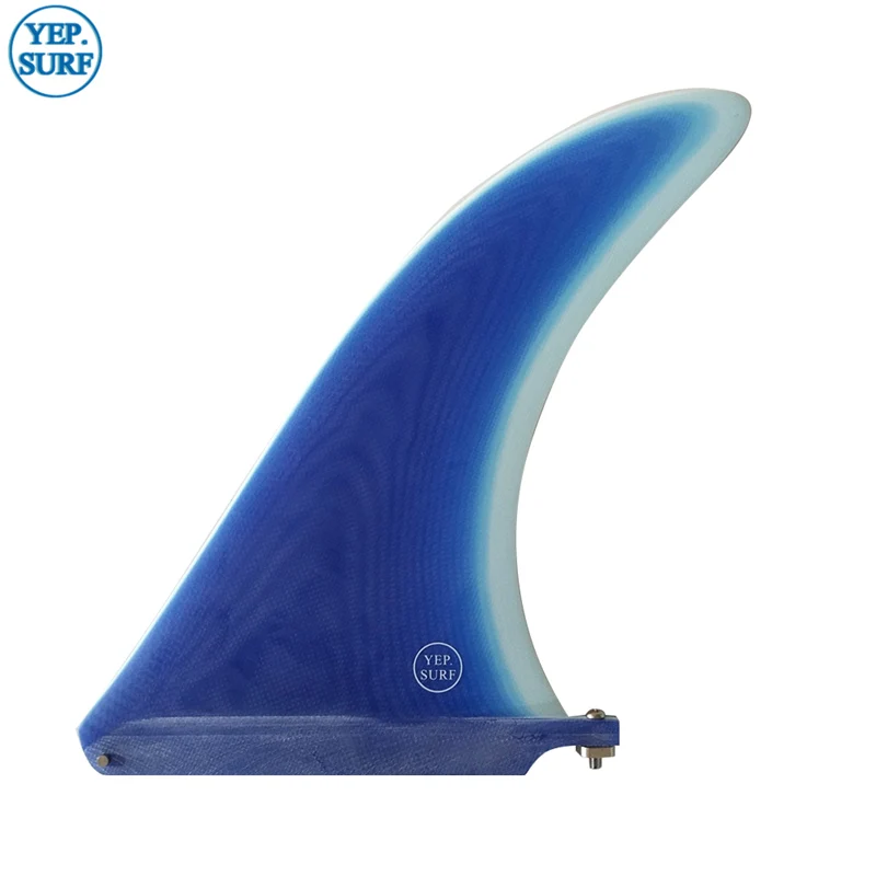 10.25 inch Для Серфинга Longboard плавники из стекловолокна 8/9/10,25 Длина плавник для серфинга синий цвет Киль ребра 8/9/10,25 Длина - Цвет: 10.25 inch