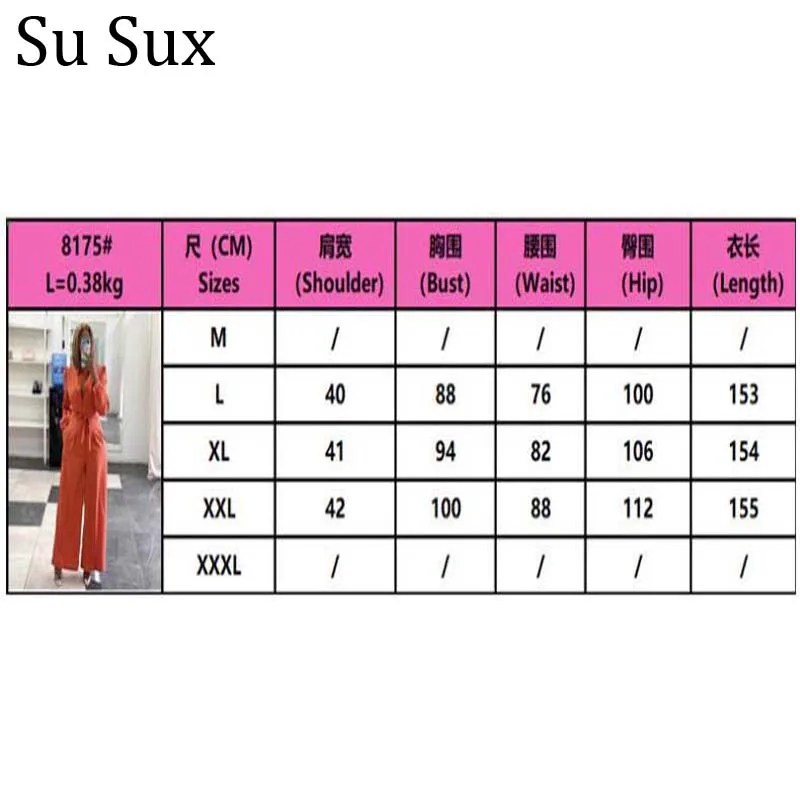 

Office Lady Pant Suits Jumpsuit Women Solid Orange Wide Leg Pants Turn Collar Higt Waist Rompers Belt Pocket Vestidos 2021 Autum