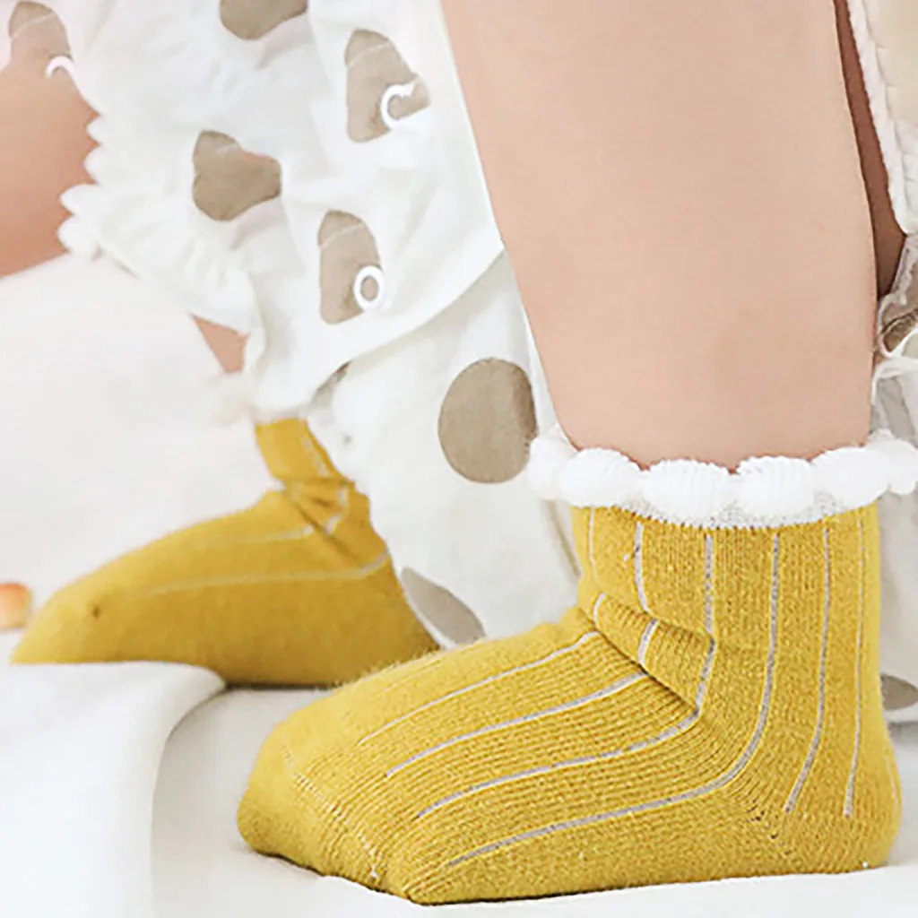 Детские Носки для девочек милые однотонные хлопковые колготки осени и весны