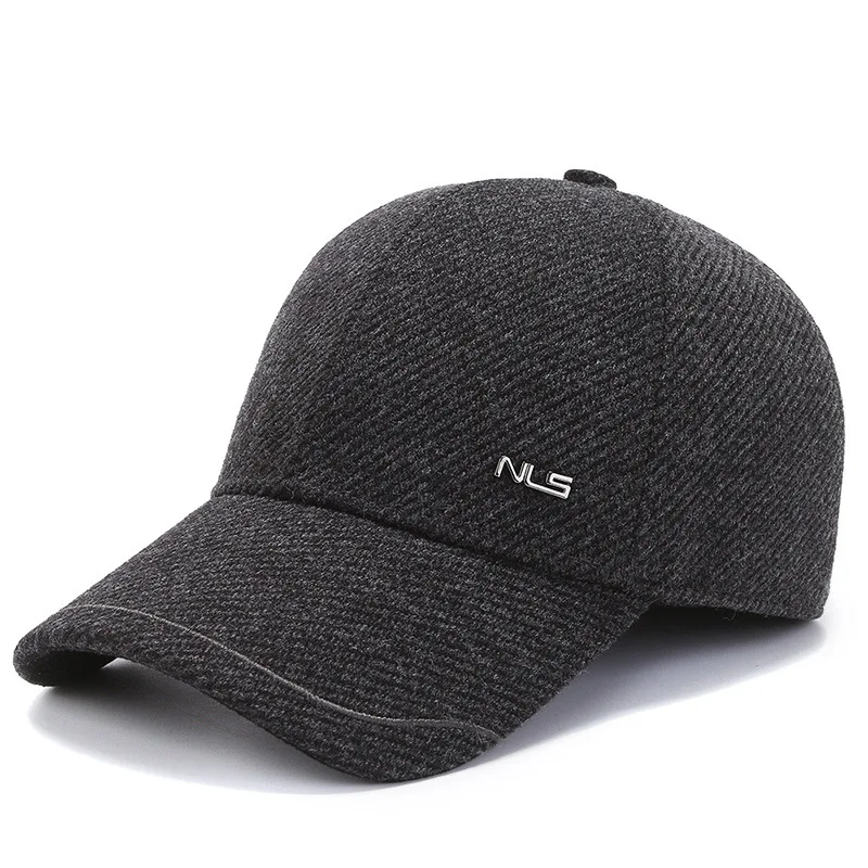 

Плотная теплая мужская Зимняя кепка с ушами, бейсболка для улицы, мужские кепки, Снэпбэк кепка для осени