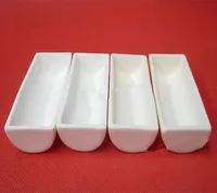 Semicircle corundum crucible /100x40x25mm/100x40x20mm/Al2O3 ceramic crucible /99.3% alumina crucible /Sintered ceramic crucible