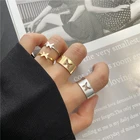 Парные кольца CANZE в стиле панк для мужчин и женщин, мужские кольца в форме бабочки с вырезами, комбинированное кольцо на указательный палец, ювелирные изделия
