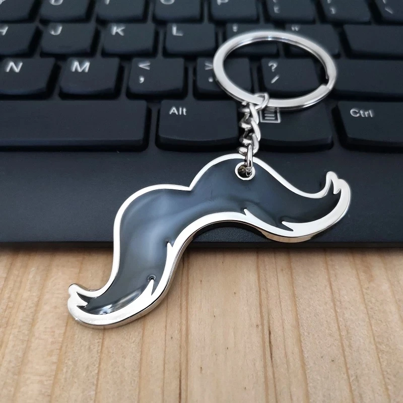 

high quality mustache keychain whisker beard moustache key chain key holder creative portachiavi llaveros hombre bag charm