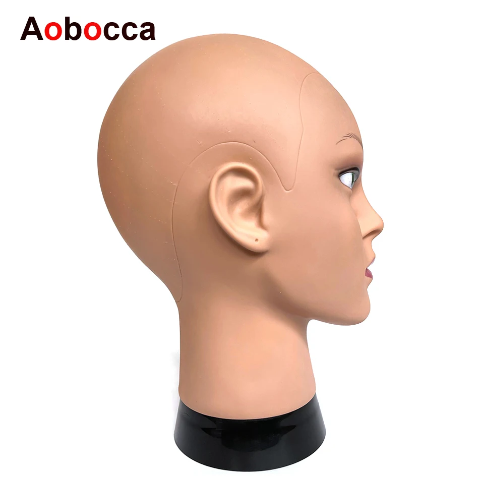 

Aobocca Mannequin Head Without Hair For Making Wig Hat Display Cosmetology Manikin Head Female Dolls Bald Training Head
