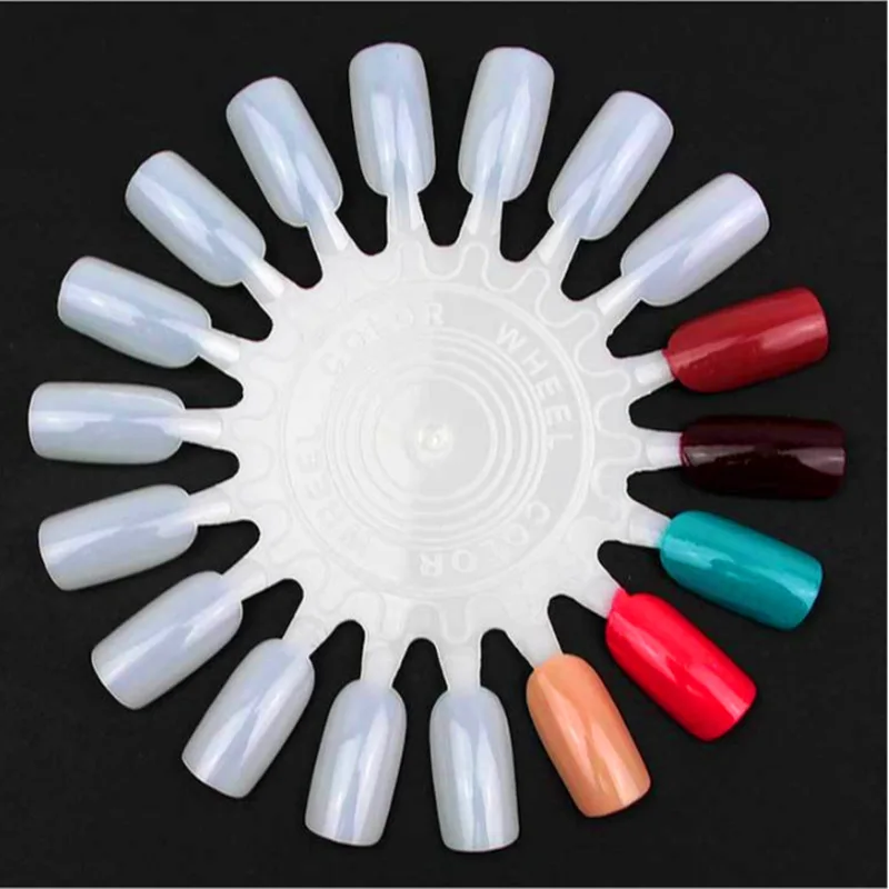 18 цветов таблица ногтевого дизайна акриловый практический дисплей круглое