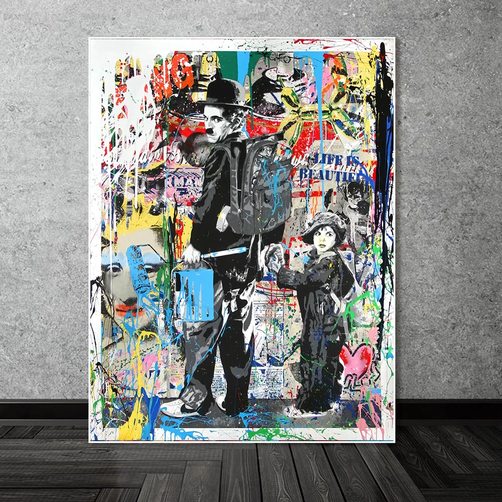

Modern Banksy Graffiti Art Posters and Prints Street Art Abstract Canvas Painting on the Wall Decorative Pictures Cuadros