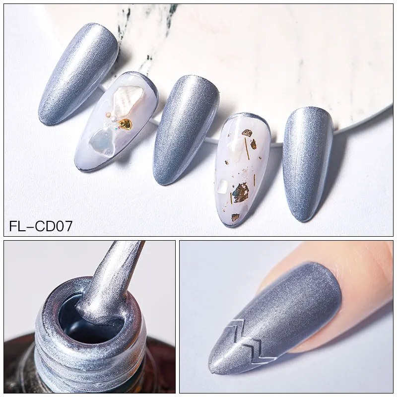 Гель лак для ногтей с четырьмя лилилиями металлического цвета рисования
