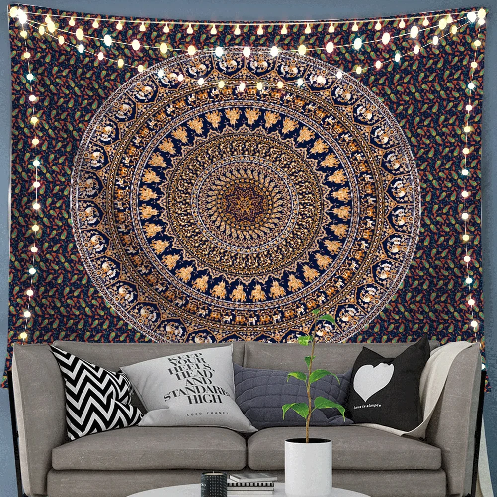 

Silstar Tex Mandala Tapestry Boho Decor Aubusson Tapestry Wall Hanging Home Woven Decoration Custom Printed Arts Ethnic Style