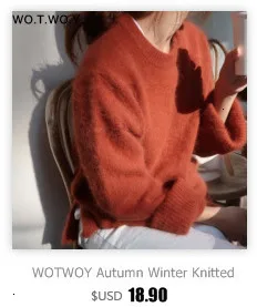WOTWOY, Осень-зима, контрастный цвет, женский свитер, Повседневный, с длинным рукавом, пуловеры, для женщин, с круглым вырезом, вязаные топы, женский джемпер, мягкий