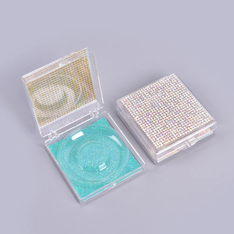 Квадратная коробка для упаковки накладных ресниц объемная норковая хранения 1