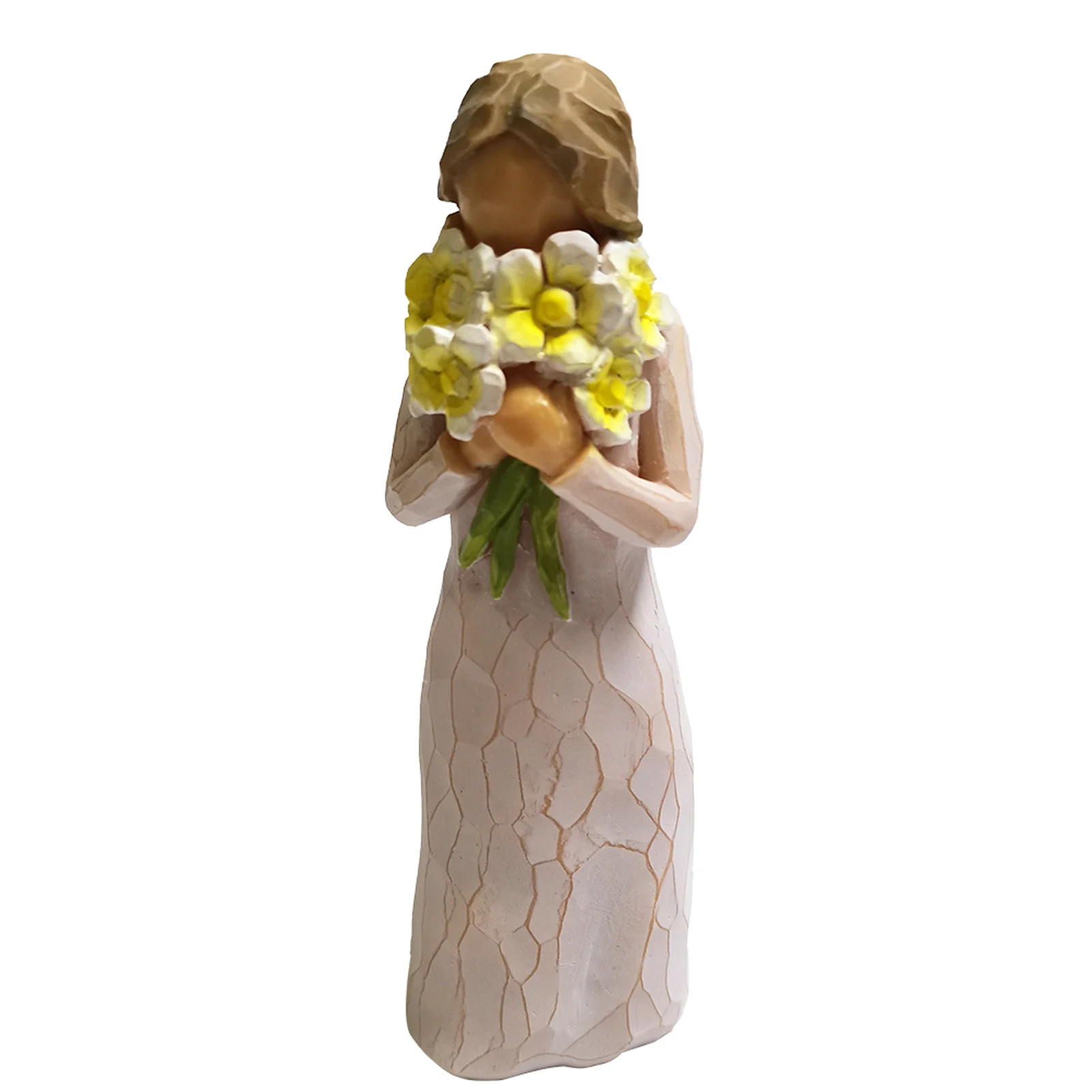 

Настольная Статуэтка ангела с железными крыльями, рестораны, полированное ивовое дерево, цветное рисование, украшение для дома