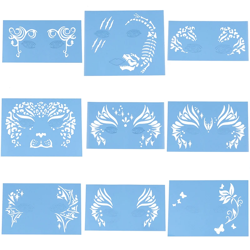 

Soft Face Eye Body Paint Stencil Reusable Template Tattoo Painting Makeup Tools Eye Body DIY Design Halloween Christmas Party