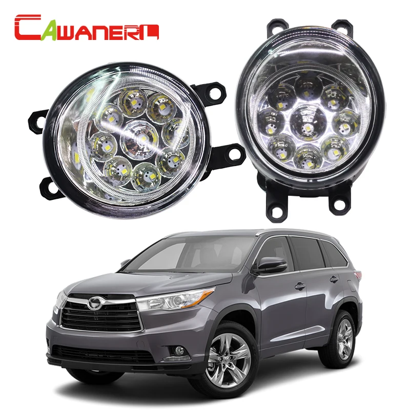 Cawanerl Автомобильный светодиодный светильник правый + левый туман DRL Дневной