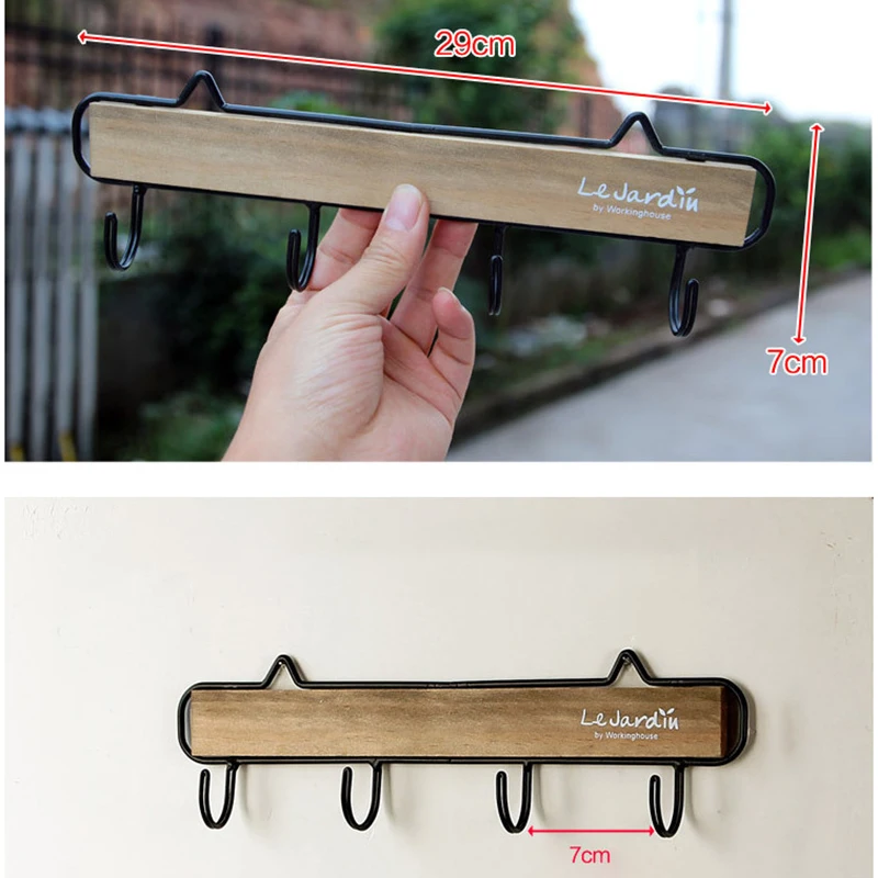 Wooden Shelves Hat Key Holders Storage Shelf Hanging Hooks Wall Mounted Rack Wardrobe Scarves Ties Organizer Hanger Home Decor | Дом и сад